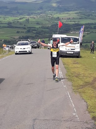 Adrian conquering Drovers, Welsh Castles Relay June 2019