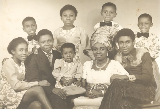 Igwe & Nono Chioke family portrait - Garden Avenue, GRA, Enugu circa 1975