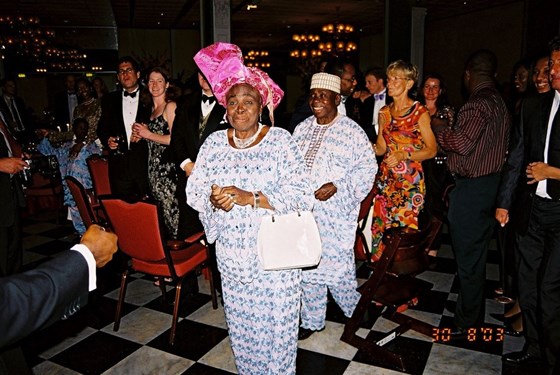 Stepping out for the parents dance at Ike's wedding - Krasnapolsky Hotel, Amsterdam 2003