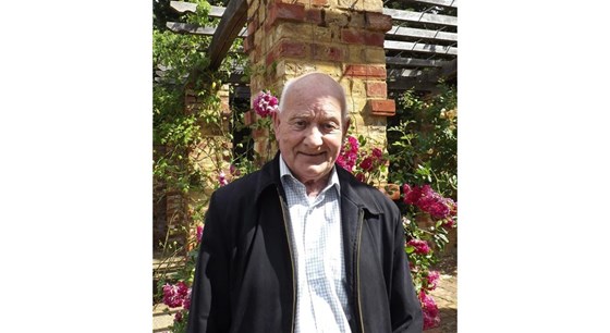 My Dad in Bushey Rose Garden, July 2014