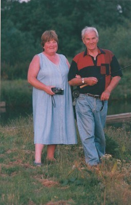 Keith and Sandy, and fishing rod