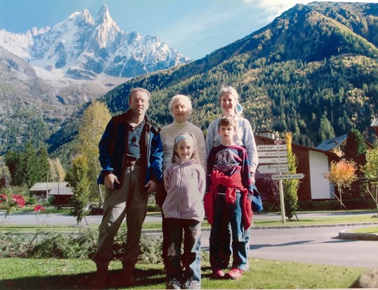 Mum joined us in a trip to Chamonix
