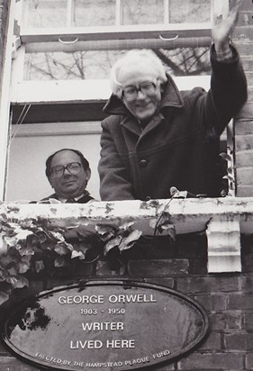 Gerald Isaaman Michael Foot Orwell Plaque Hampstead