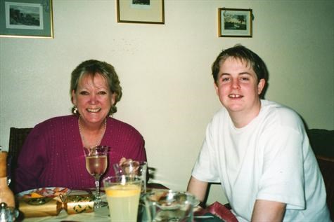 Mum with Simon Alexander Christmas 2006