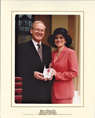 Peter and Annamaria at Buckingham Palace January 1998