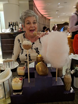 Tea and candy floss