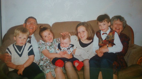 Mum and Dad with their grandchildren 1994
