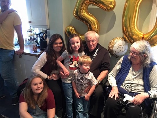 Nan and Grandad's 50th Wedding Anniversary surrounded by their beloved granchildren 
