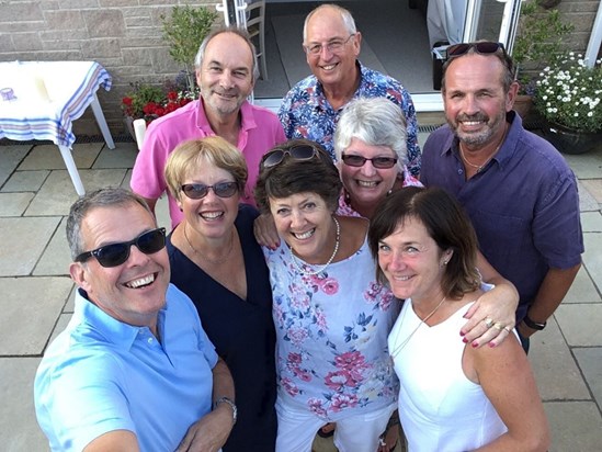 Mr & Mrs D with friends Dawn, Ian, Caroline, Mick,  Sue and Dave