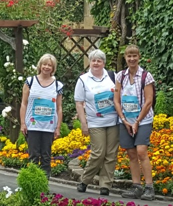 Charity walk in Bakewell with colleagues Lynne & Adey