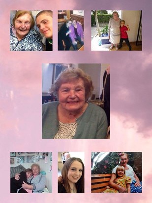 Mum with all her grandchildren, she was always so proud of them