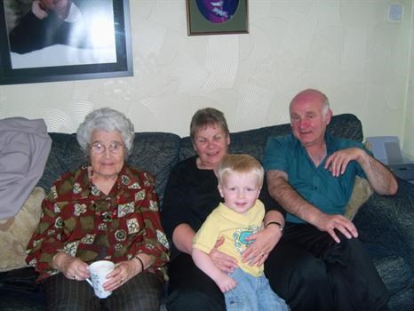 nan, with dad and pat and Cody