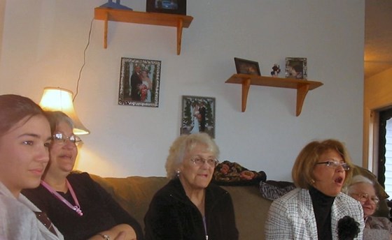 Christa, Sandi, Mom & Tina at Jessa's baby shower