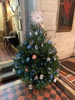 the mnda tree at our church Christmas Tree Festival 
