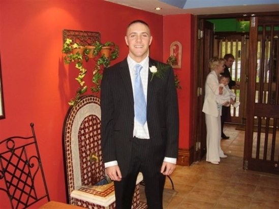 Tom at his Mum's and Sister's Wedding