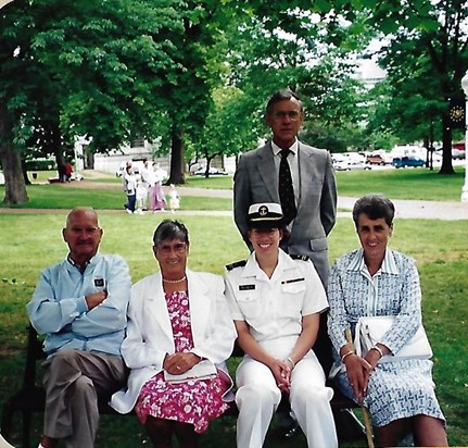 USNA graduation week May 1995 - outside Chapel waiting to go in for Baccalaureate Service