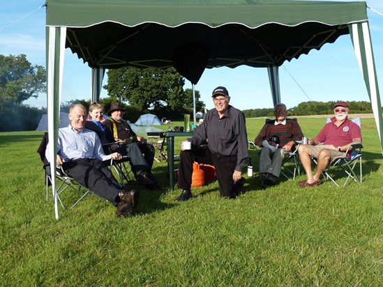  Dave, Myf, Nigel, Richard, father & Geoff at Popham Aug 11