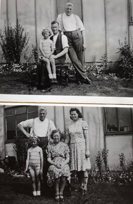 Noreen 1944 with her Mum, Dad and maternal grandparents - photo from Cousin Sue Reid