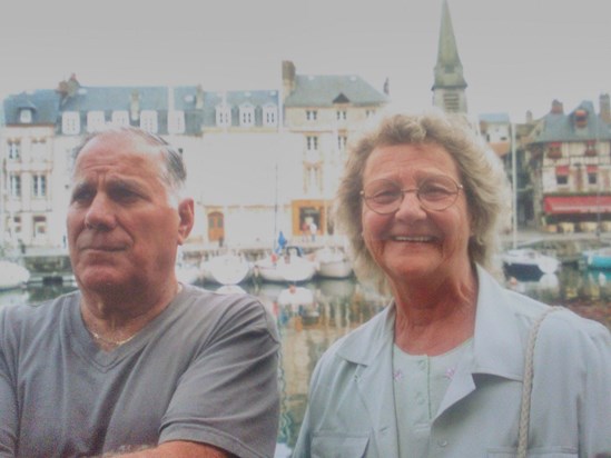 Mum and dad in Honfleur