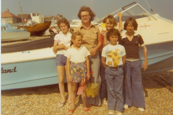 1976 Val & Kids at Bexhill
