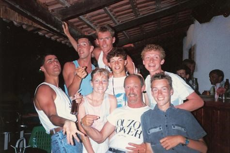 Paul and Nicola, enjoying a night out in Zante, Greece  June 1987