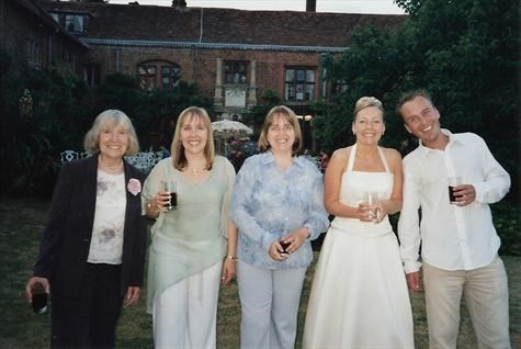 Nicola's wedding June 2003   Paul with Mum, Karin, Tracey & Nicola