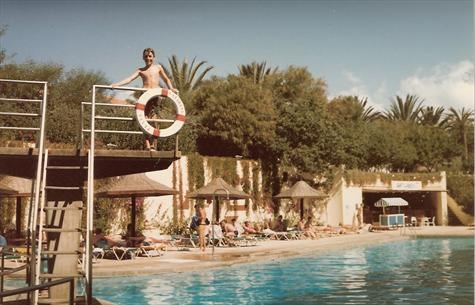 Paul at the hotel pool