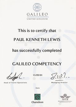Galileo Competency Certificate