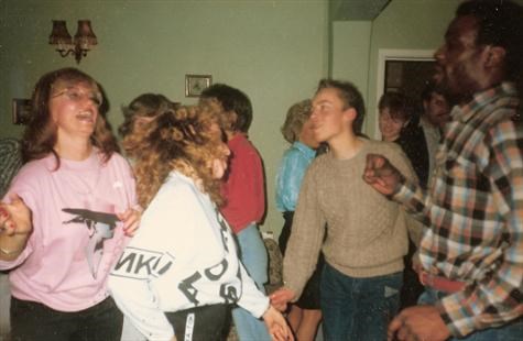 1988 - Dancing the night away at Len's house party