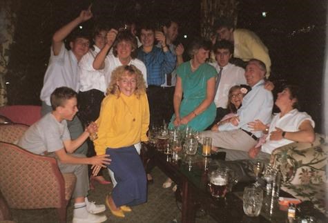 October 1986 - Hotel bar in the 'early hours' -  Away 'weekender'