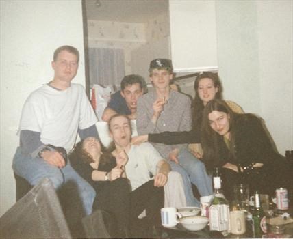 18th March 1993 - Paul's 21st birthday, celebrating with friends 