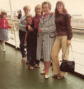Super Blues Cruise to Belgium 1981 - Nicola, Paul, Karin, Granny and Auntie Pat