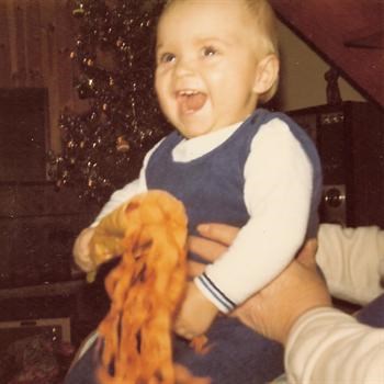 Christmas Day 1972 - Paul with Granny