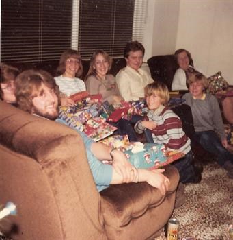 Christmas Day 1981 - A family group at Jill's house