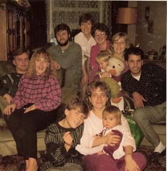 Christmas Day 1985 - A family group at Paul's Uncle Kevin's house