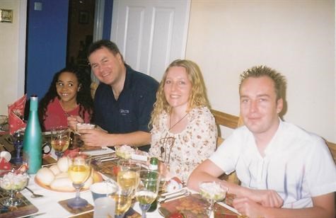 Christmas Day 2002 - Lunch at sister Nicola's house in Colchester
