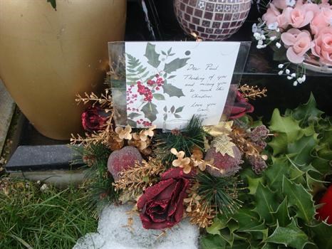 A Christmassy wreath from Paul's mum Jill