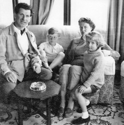 Steve with parents Len and Margaret, and sister Jane