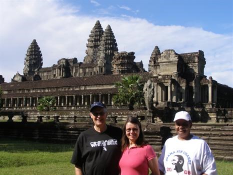 Arrival at Angkor Wat