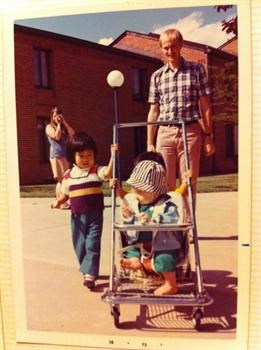 Ann (with Camera) Yuko Alan Tohru (behind Alan) Chris Athens, Ohio 1973