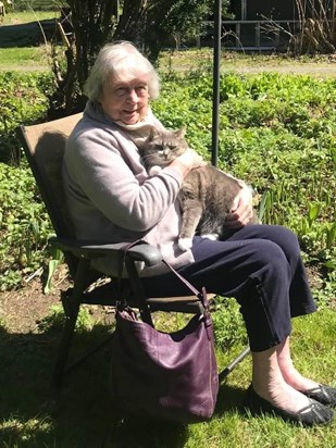 Mum and Sylvie, her most beloved pet.