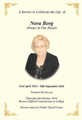 Service of Remembrance Brochure