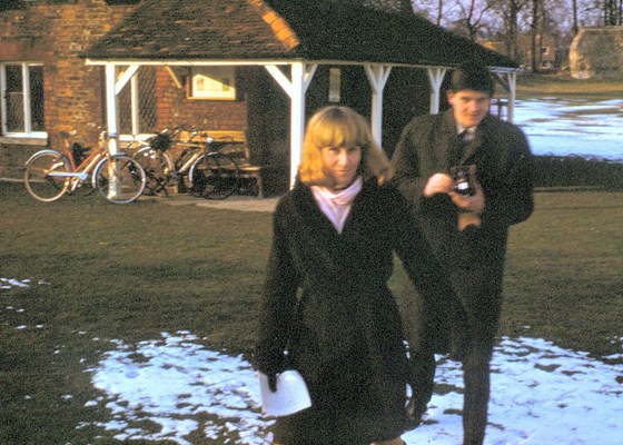 Dave with Ros about 1965 in Berkhamsted Castle