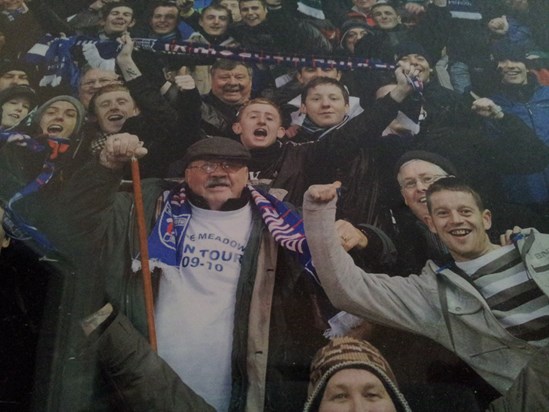 Brexy in the crowd Hibs v Irvine Meadow Scottish Cup Jan 2010