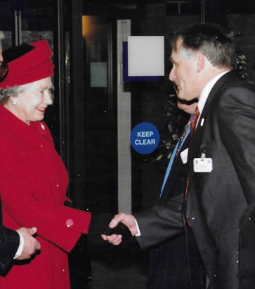 Meeting the Queen at the official opening of Queen's Hospital