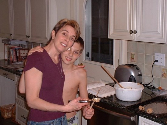 Me and Eric baking cookies around 2005