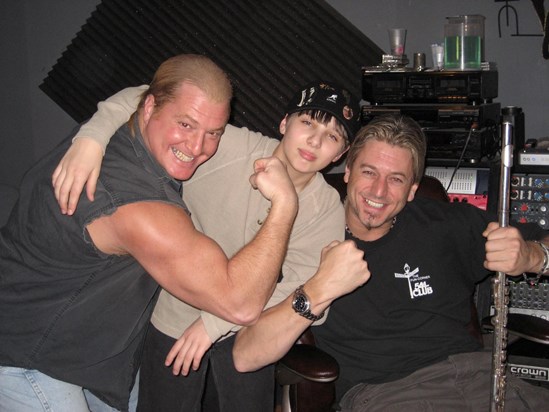 Eric in the studio with Killer Joe and Chris around 2006