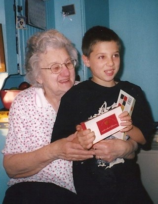 Eric with Grandma Doll (Ma Doll) in 2002