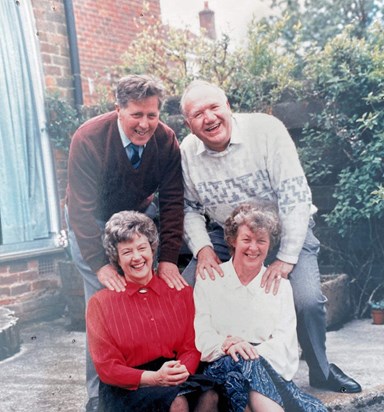 Joan and Ron with Don and Sylvia Gibbons at 101 Berkeley Avenue, Chesham in the late 1980s. Happy days!
