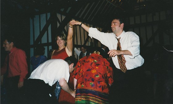 Dancing with Neil at Jacqui and Andy's wedding 1998